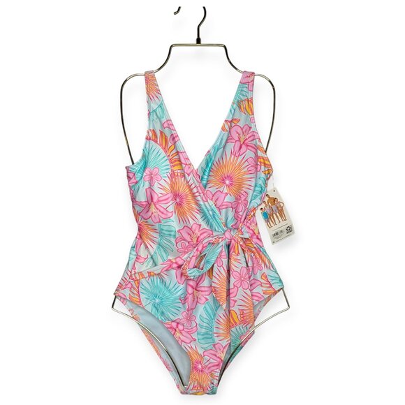 Member's Mark Other - Member's Mark Tropical Floral Wrap One Piece Swimsuit Women's Size Medium NWT